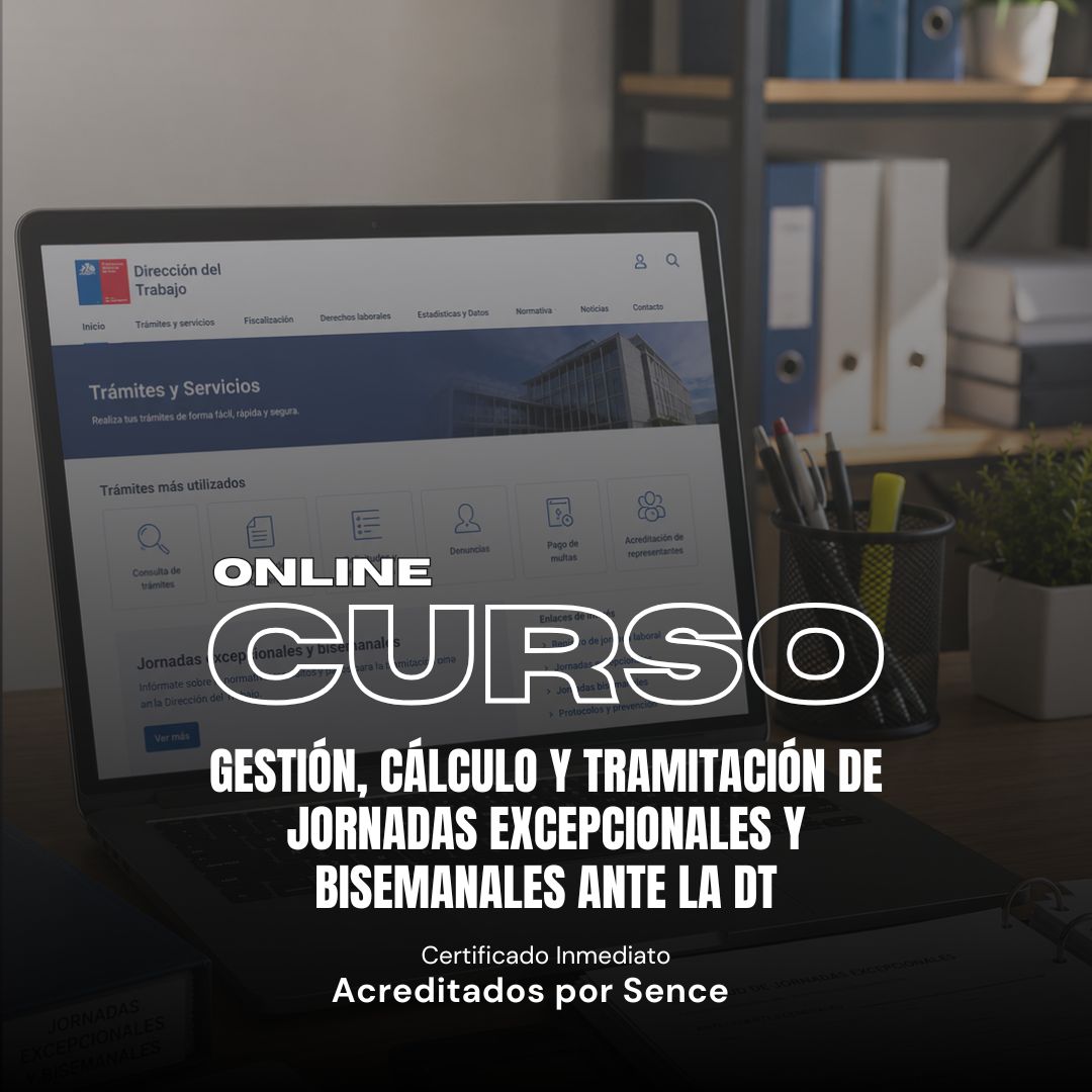 Curso Gestión, Cálculo y Tramitación de Jornadas Excepcionales y Bisemanales ante la DT